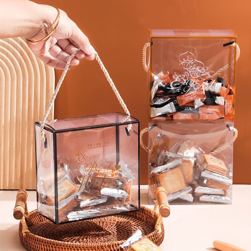 Hộp Mica Trong Suốt, Hộp Nhựa Trong Suốt Lớn 20cm Cắm Hoa Đựng Quà Tặng, Bánh Kẹo.
