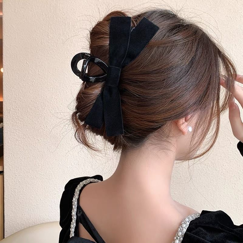 Kẹp Tóc Đính Nơ Lụa Cao Cấp Sang Trọng Đơn Giản