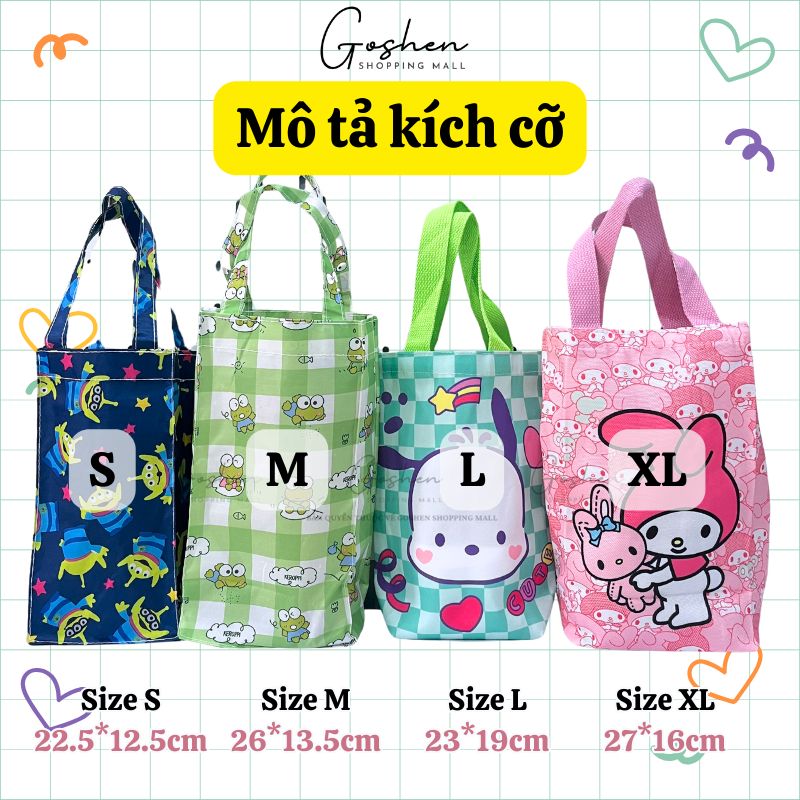 Túi Vải Oxford, Túi Vải Canvas Đựng Ly Giữ Nhiệt, Bình Cốc Giữ Nhiệt Đi Học Đi Làm