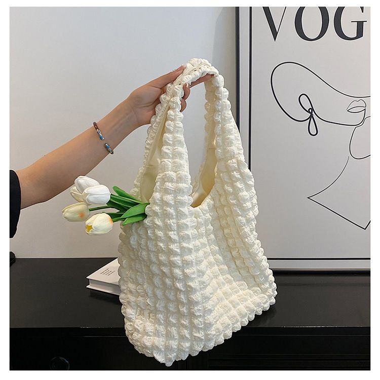 (Loại Lớn) Túi Tote Vải Xốp, Túi Đeo Vai Đựng Đồ Vải 2 Lớp