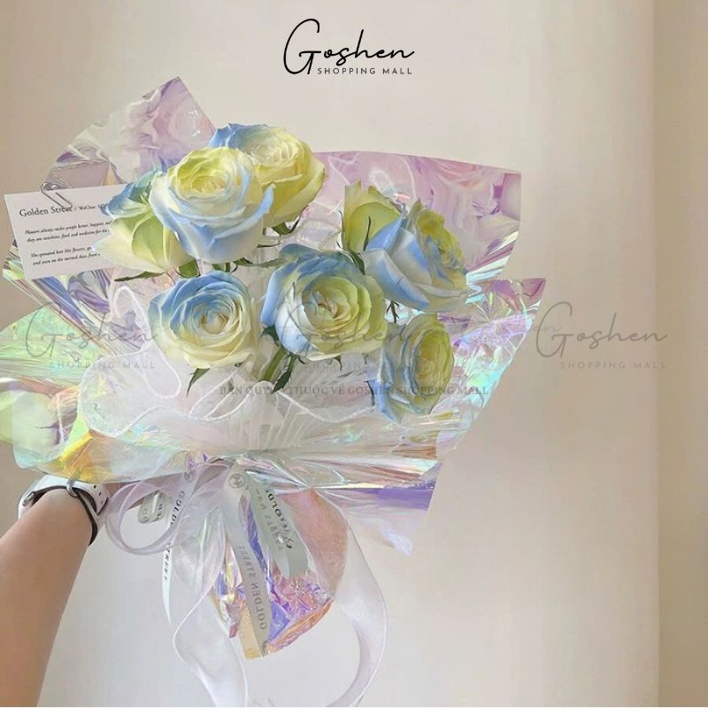 (50cm x 50cm) Giấy Hologram - Galaxy Gói Hoa, Handmade, Quà, Trái Cây.