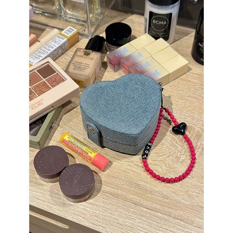 Hộp Đựng Trang Sức Mini Phong Cách Retro Denim