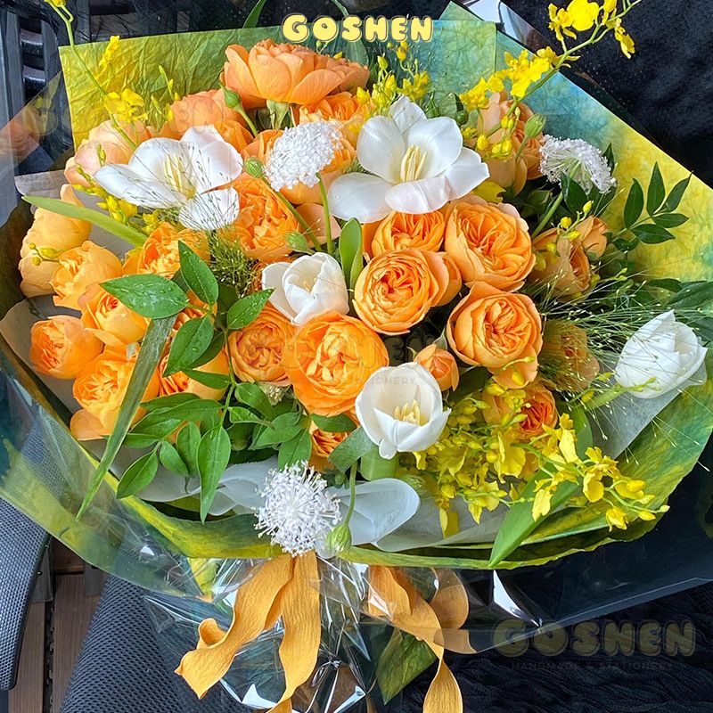 (52x50cm)Giấy Giấy Gói Hoa, Hoạ Tiết Màu Ombre, Không Thấm Nước