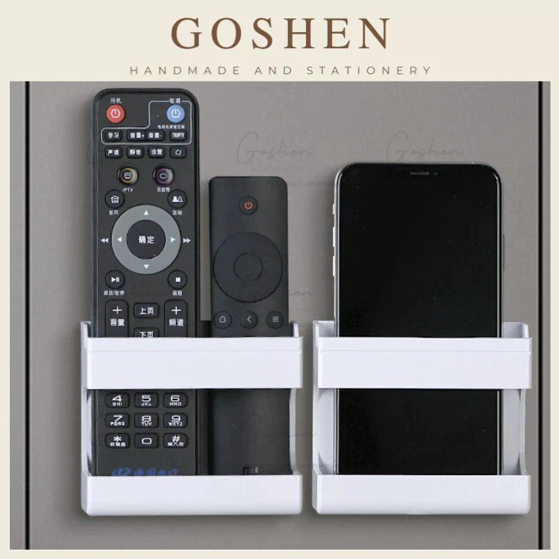 Giá Đỡ Dán Tường Để Sạc Điện Thoại, Remote, Ổ Cắm/ Kệ Đựng Đồ Dán Tường
