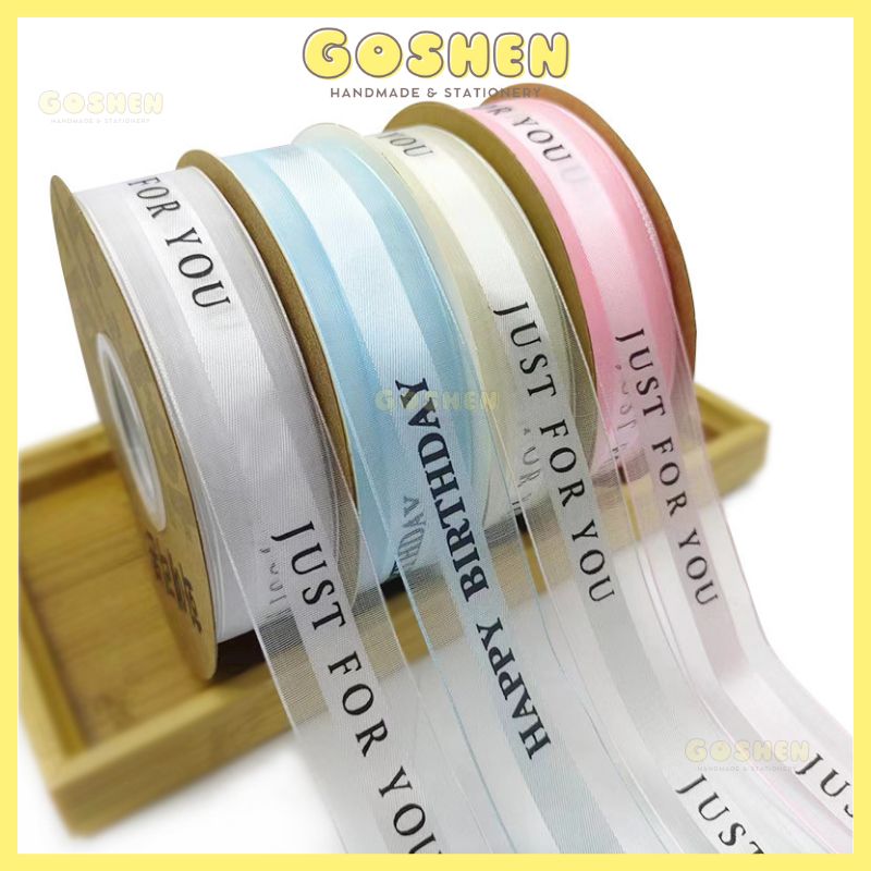 (Bản ~2cm) Ruy Băng Happy Brthday, Phụ Kiện Trang Trí Bánh Kem, Hoa, Quà, Trái Cây.