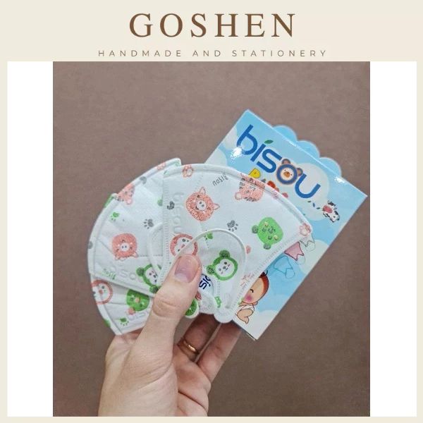 1 Hộp 10 cái Khẩu Trang Y Tế Trẻ em Bisou Baby Kháng Khuẩn, Bảo Vệ Hiệu Quả, Đạt tiêu chuẩn kiểm định