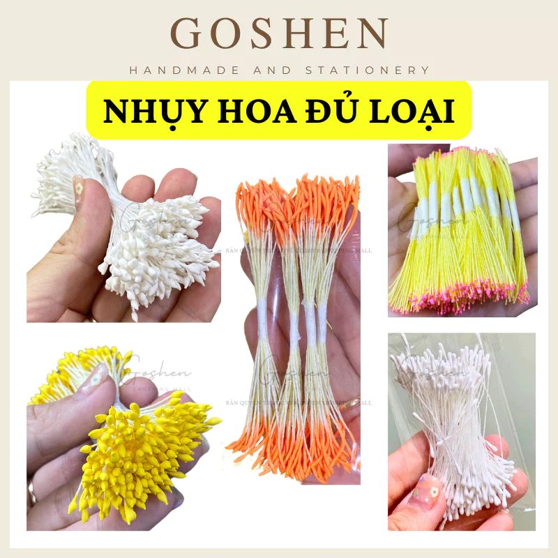 Nhụy hoa, nhuỵ bột làm hoa mai, đào, mẫu đơn, hoa handmade