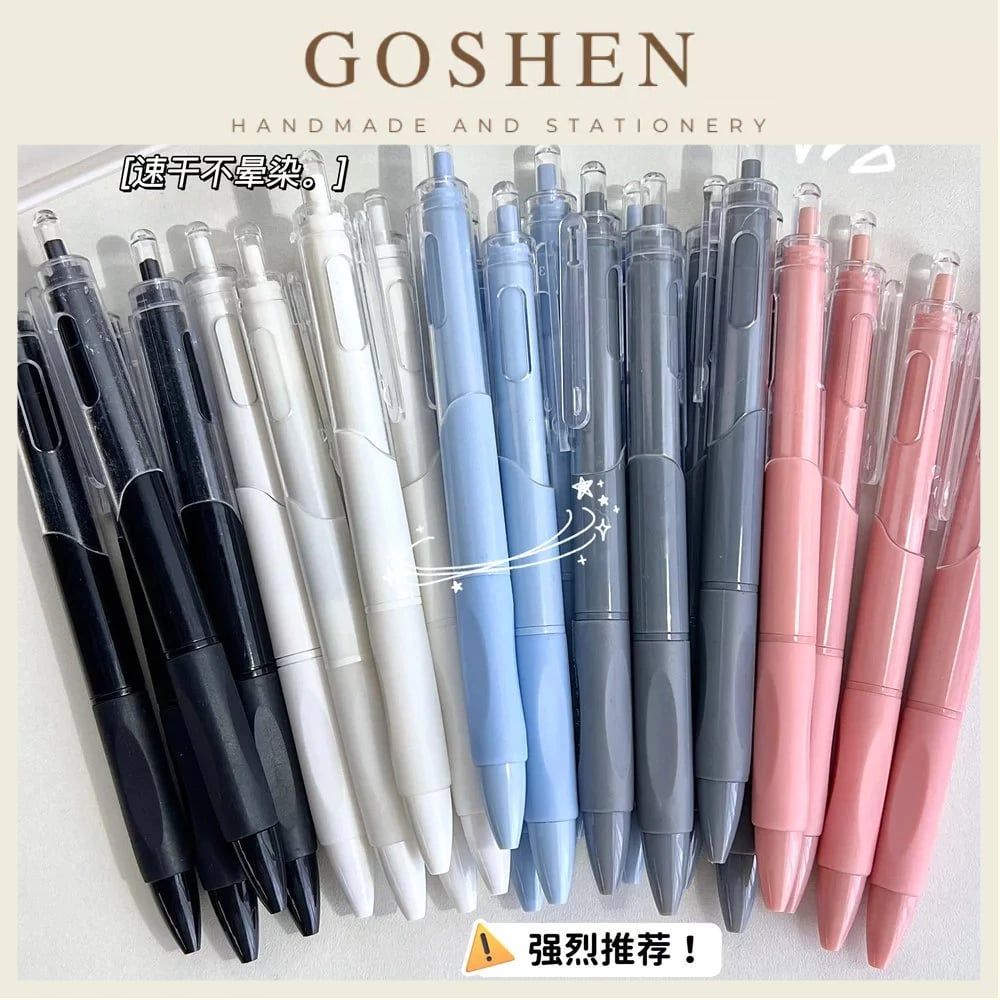 Bút Gel Mực Nước 0.5mm Màu Đen Nhanh Khô Viết Đều Trơn Tru Chất Lượng Cao