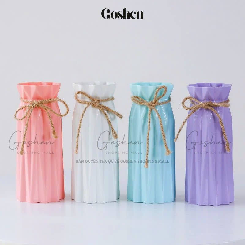 Lọ Hoa - Bình Hoa Nhựa Giả Gốm, Decor Tối Giản Nhưng Tinh Tế.