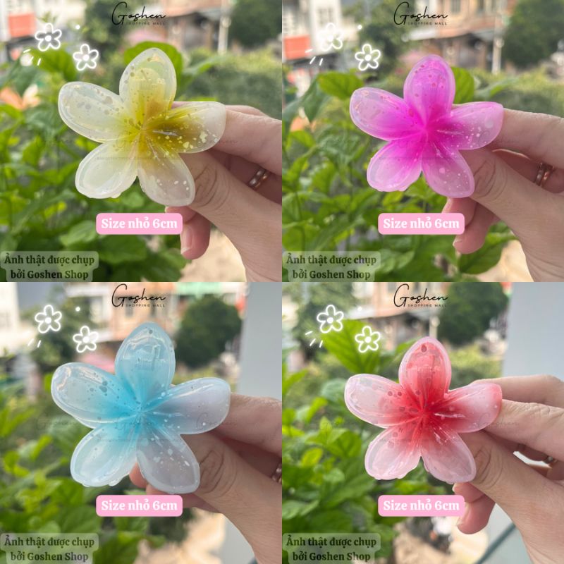 (4cm, 6cm) Kẹp Tóc Hoa Sứ Mini, Kẹp Hoa Size Nhỏ 4cm 6cm Kẹp Mái
