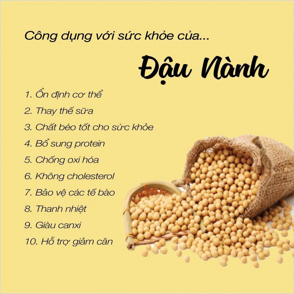 Bột Đậu Nành Nhân Sen NGUYÊN CHẤT Thanh Long Uống Liền Lotus Soybean Powder 10 gói x35gr