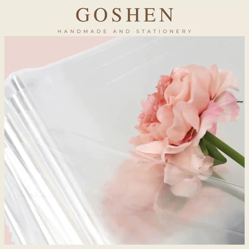 (50cm x 50cm) Giấy Bóng Kiếng Trong Suốt Gói Hoa, Quà, Trái Cây. Kích Thước