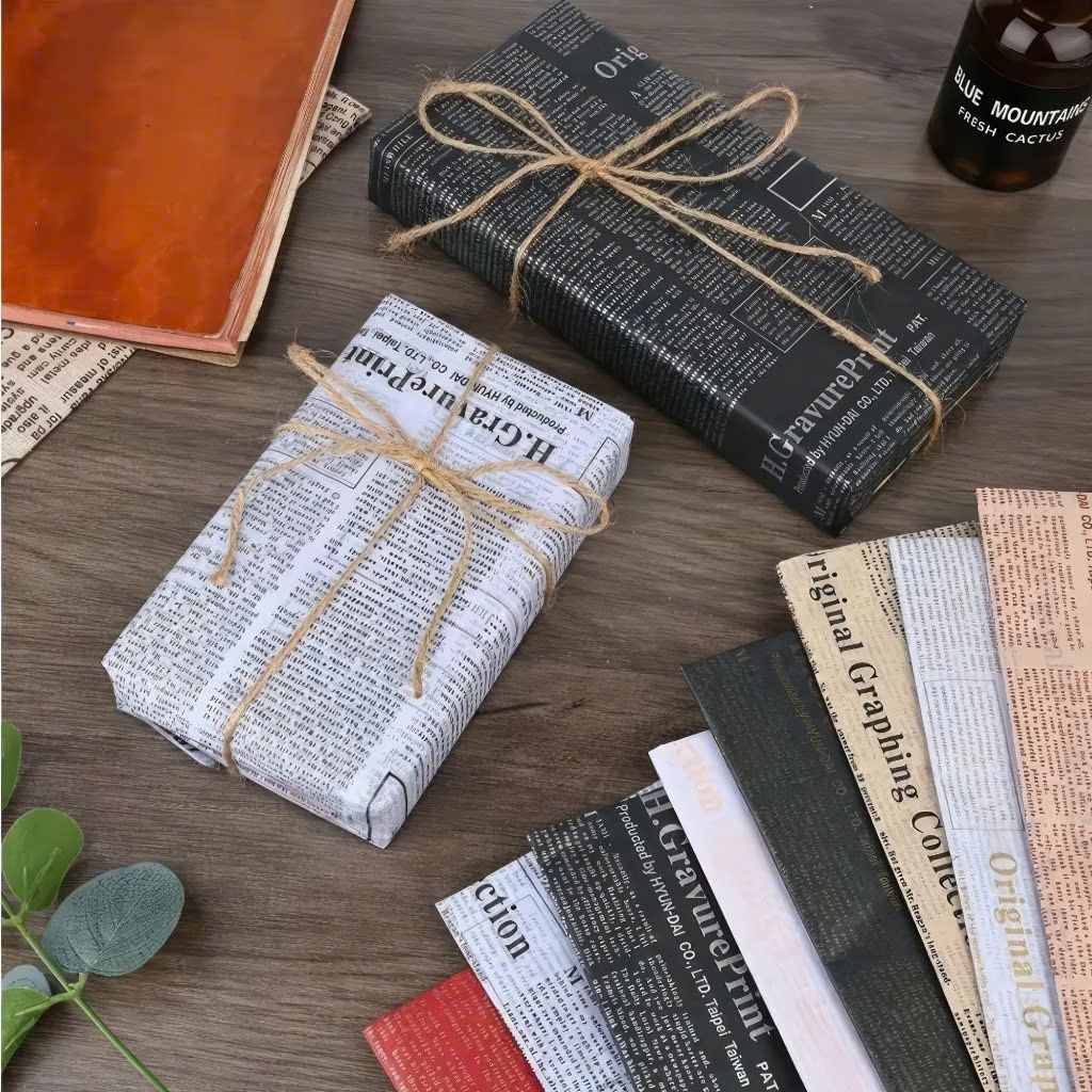 (50x70cm) Giấy Báo Gói Hoa, Gói Quà, Giấy Kraft Vintage