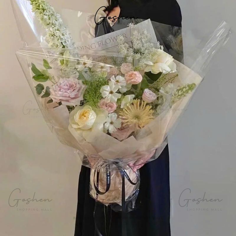 (50cm x 50cm) Giấy Bóng Kiếng Trong Suốt Gói Hoa, Quà, Trái Cây. Kích Thước
