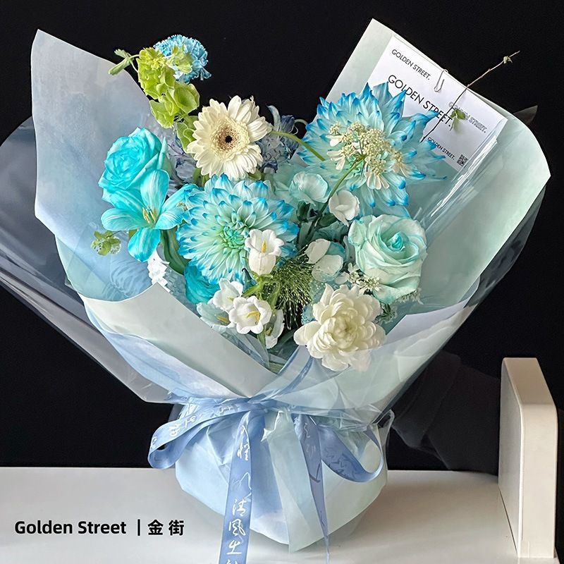 (38x50cm) Giấy Gói Hoa Phong Cách SFUMATO, Màu Nước Cao Cấp, Không Thấm Nước.