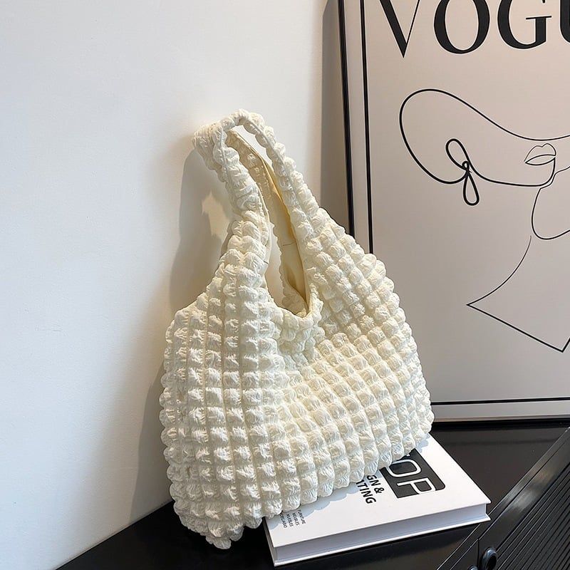 (Loại Lớn) Túi Tote Vải Xốp, Túi Đeo Vai Đựng Đồ Vải 2 Lớp