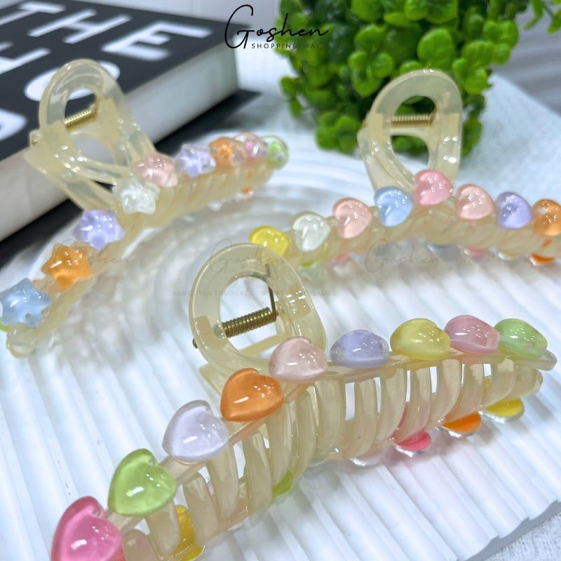 Kẹp Tóc Cho Tóc Dài Và Nhiều Tim Sao Dễ Thương Hàn Quốc