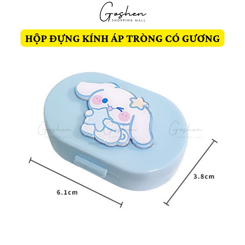 Hộp Đựng Lens, Hộp Đựng Kính Áp Tròng Có Gương Hoạt Hình Dễ Thương