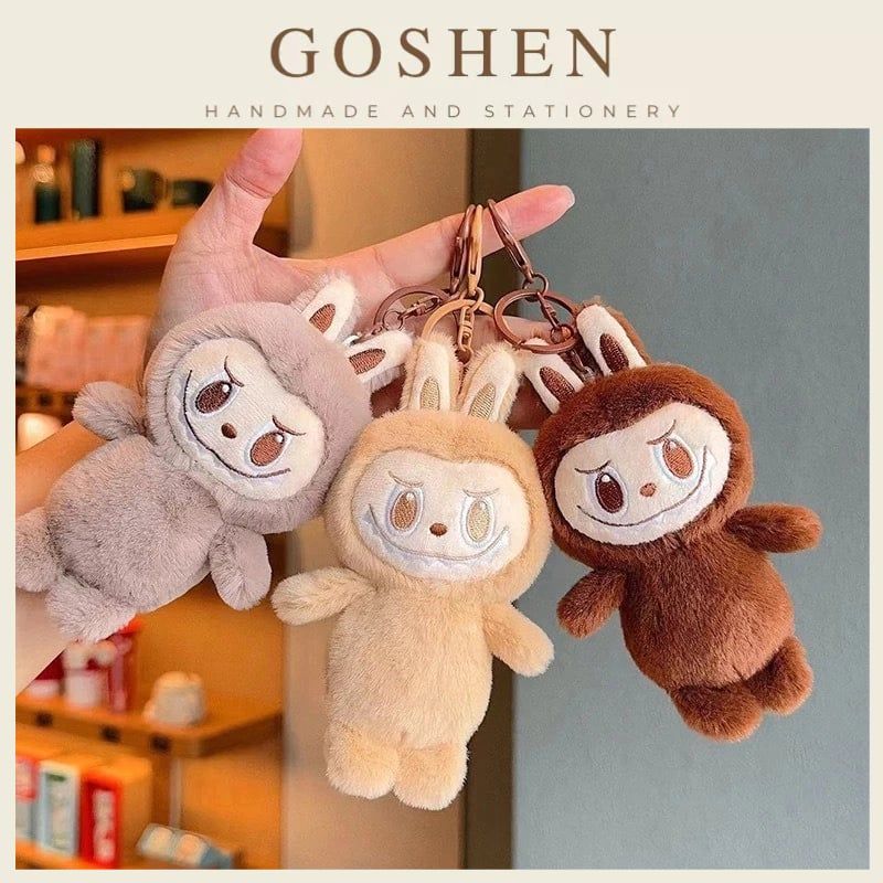 Móc Khóa Gấu Bông Capybara, Labubu Bông Mềm Siêu Dễ Thương