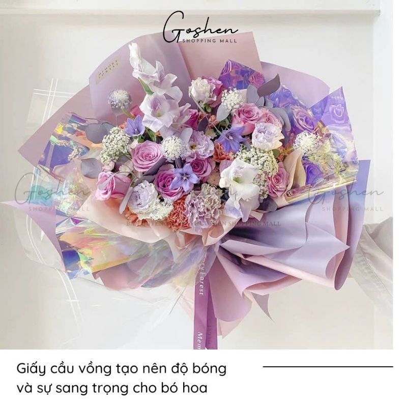 (50cm x 50cm) Giấy Hologram - Galaxy Gói Hoa, Handmade, Quà, Trái Cây.