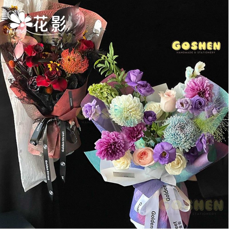 (52x50cm)Giấy Giấy Gói Hoa, Hoạ Tiết Màu Ombre, Không Thấm Nước