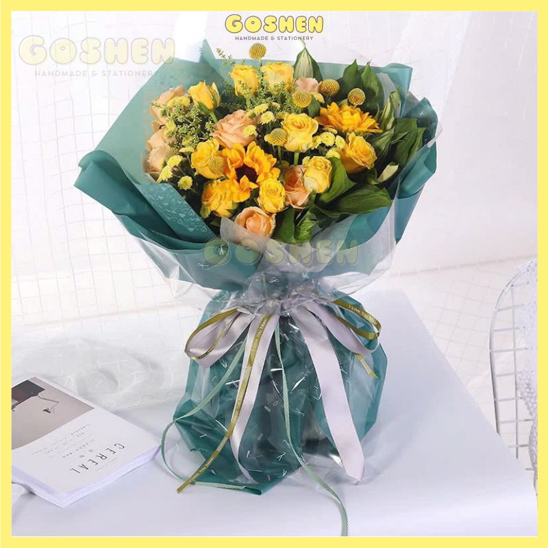 (Bản 1cm) Ruy Băng Chữ I Love You More Bản 1cm Gói Hoa Buộc Quà