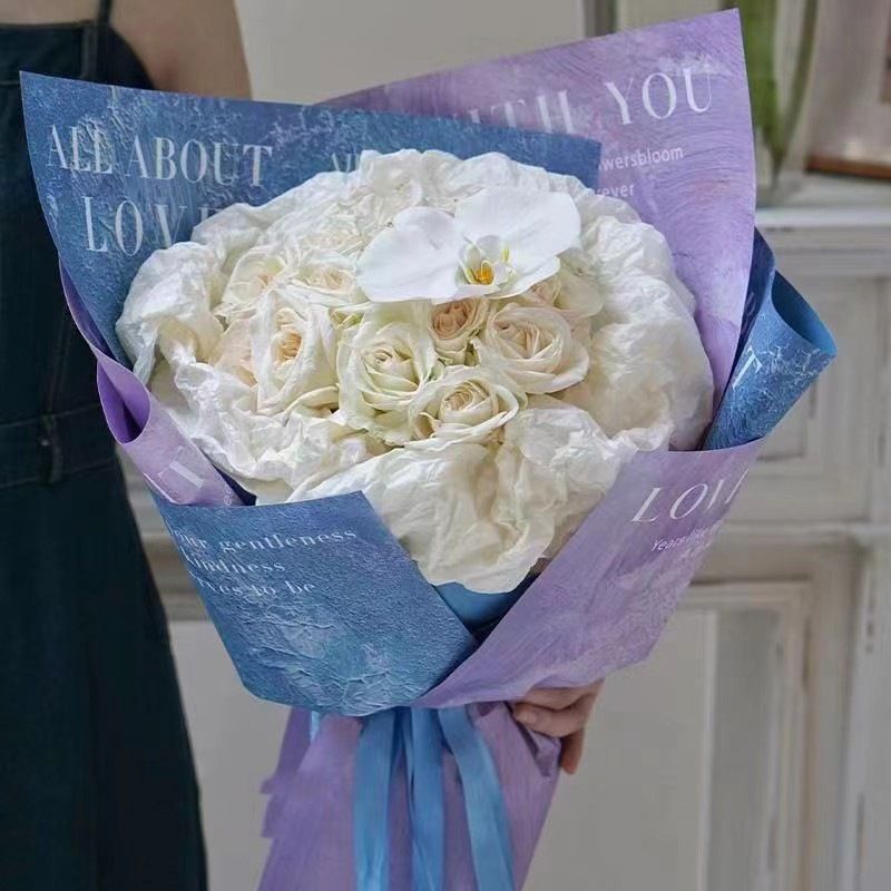 (38x49cm) Giấy Gói Hoa DÀY - Hiệu Ứng Vân Đá - Form Cứng - DIY