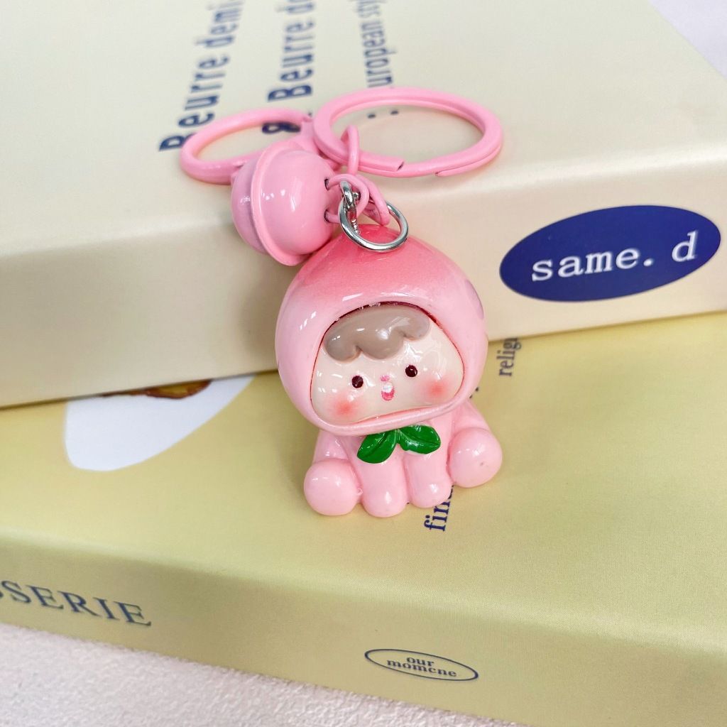 Móc Khóa Em Bé Trái Cây Moi Có Chuông Xinh Xắn Đáng Yêu