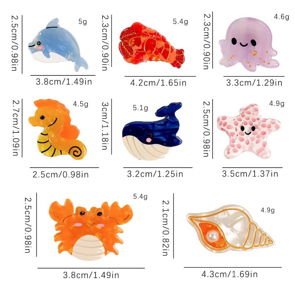 Kẹp Sao Biến, Cua Ốc, Kẹp Hải Sản Dễ Thương Cute Mini Nhỏ Xinh