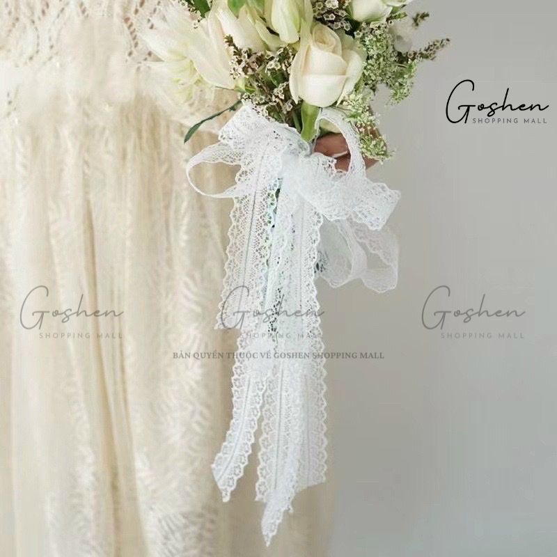 (3cm x Dài 45m) Cuộn Dây Ruy Băng Vải Ren, Khổ 3cm * Cuộn dài 45m, Trang Trí Bó Hoa - Quà Tặng