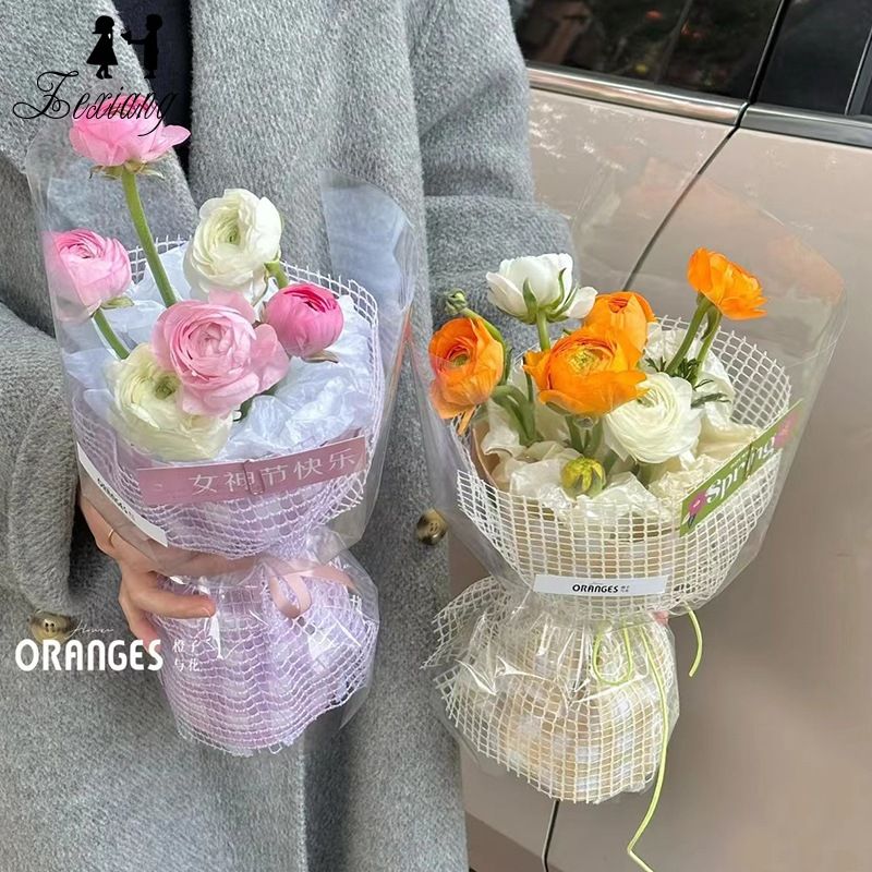 (Ngang 25cm) Cuộn Lưới Ô Vuông Gói Hoa, Qùa Cao Cấp.