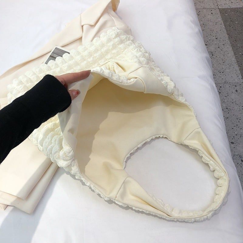 (Loại Lớn) Túi Tote Vải Xốp, Túi Đeo Vai Đựng Đồ Vải 2 Lớp