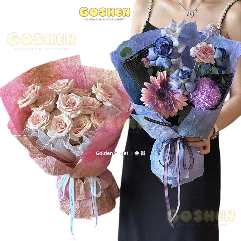 (52x50cm)Giấy Giấy Gói Hoa, Hoạ Tiết Màu Ombre, Không Thấm Nước