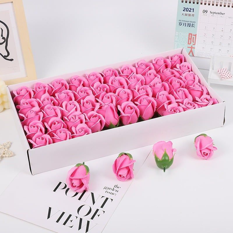 (Lẻ Đầu Bông) Hoa Hồng Sáp Thơm 3 Lớp Cao Cấp Nhiều Màu Sắc