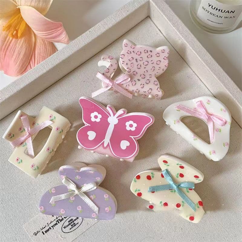 Kẹp Tóc Hoa Nhí Xanh Hồng Pastel Phong Cách Hàn Quốc