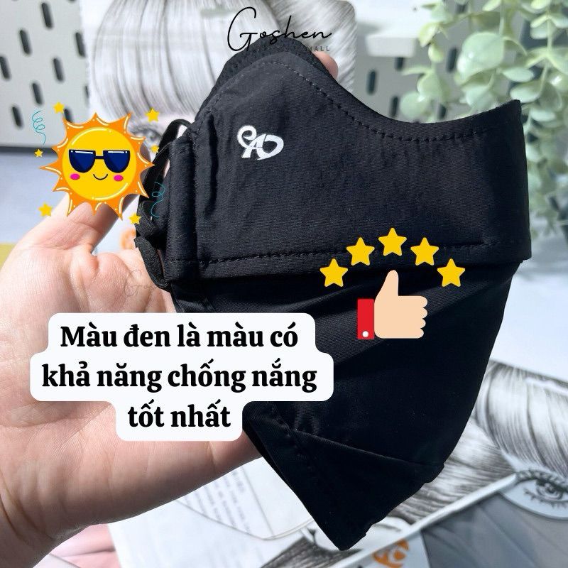 Khẩu Trang Vải Chống Tia UV, Chống Nắng Cao Cấp UPF50+ Thoáng Khí Ôm Trọn Mặt
