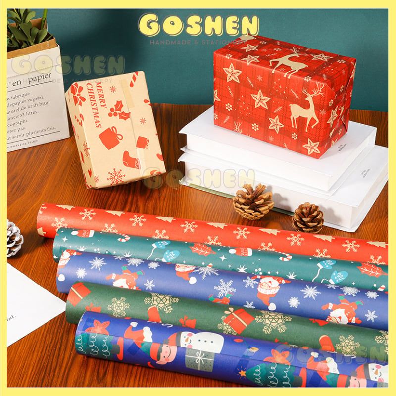 Giấy Gói Hoa, Giấy Gói Quà Hoạ Tiết Noel Cao Cấp, Dày Dặn
