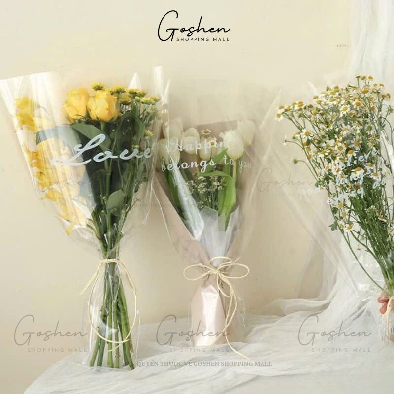 (50cm x 50cm) Giấy Bóng Kiếng Trong Suốt Gói Hoa, Quà, Trái Cây. Kích Thước