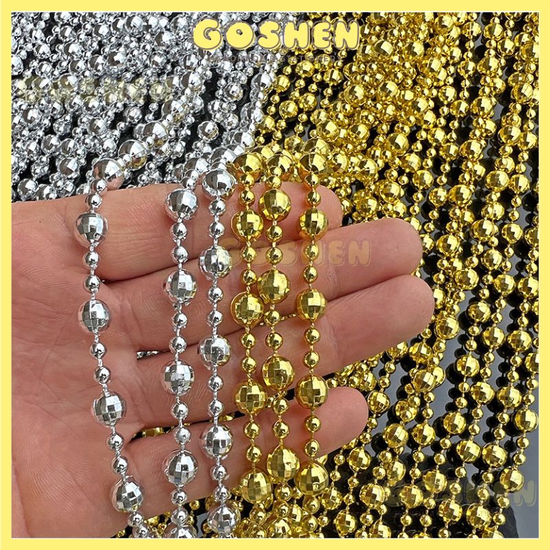 (Lẻ 1 mét) Dây Hạt Ngọc, Đủ Màu, Nguyên Cuộn Dài 60m, Đường Kính Hạt Ngọc 4mm và 8mm Trong 1 dây