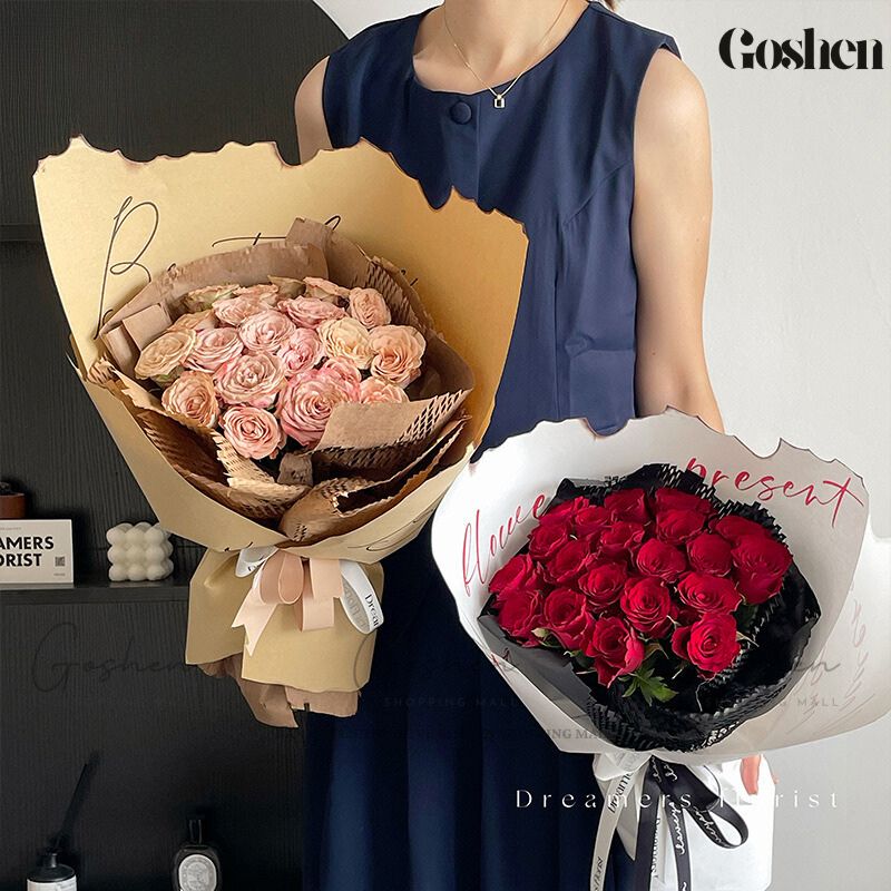 (38x53cm) Giấy Gói Hoa Hiệu Ứng Ngọn Lửa Tình Yêu