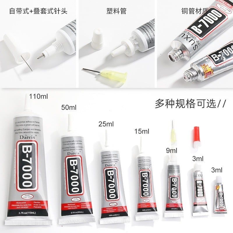 Keo Dán B7000 Trong Suốt Đa Năng, Keo Dán Charm, Trang Sức, Đồ Thủ Công