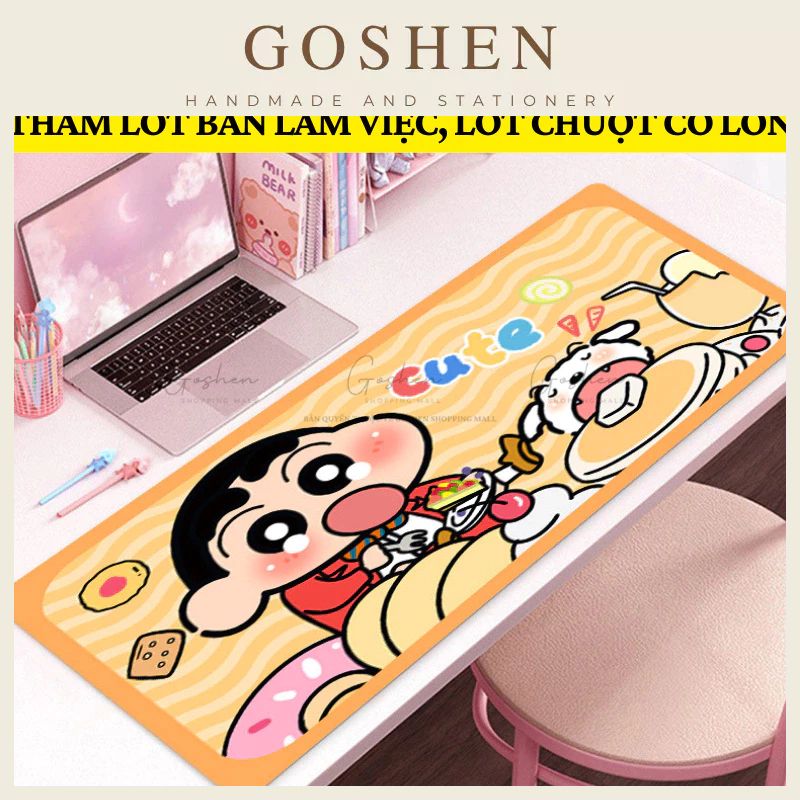 Thảm Lót Bàn Làm Việc, Lót Chuột Cỡ Lớn Chống Thấm Nước Hoạt Hình Dễ Thương