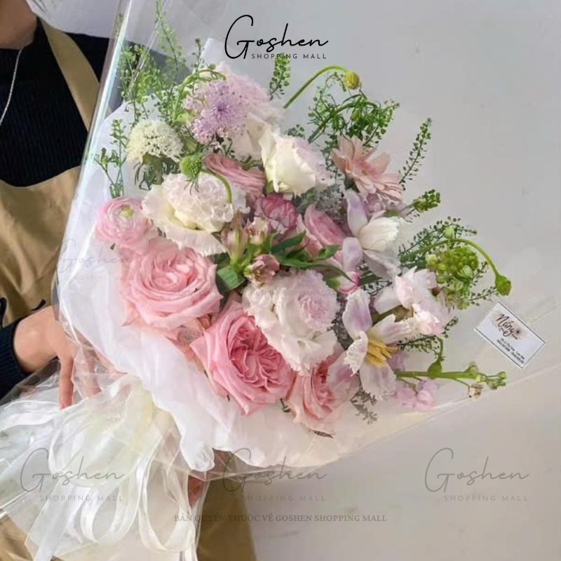 (50cm x 50cm) Giấy Bóng Kiếng Trong Suốt Gói Hoa, Quà, Trái Cây. Kích Thước