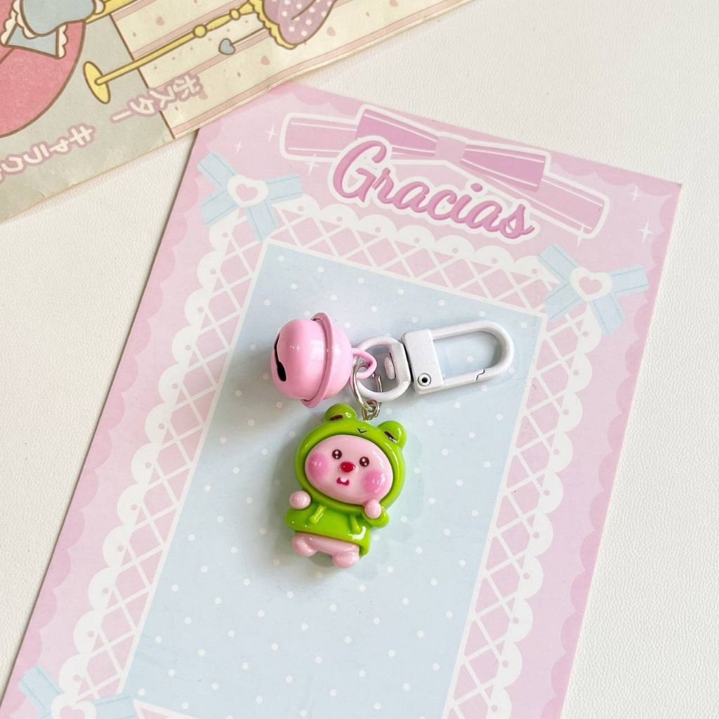 Móc Khóa Mini Có Chuông Đáng Yêu Hoạt Hình Loopy