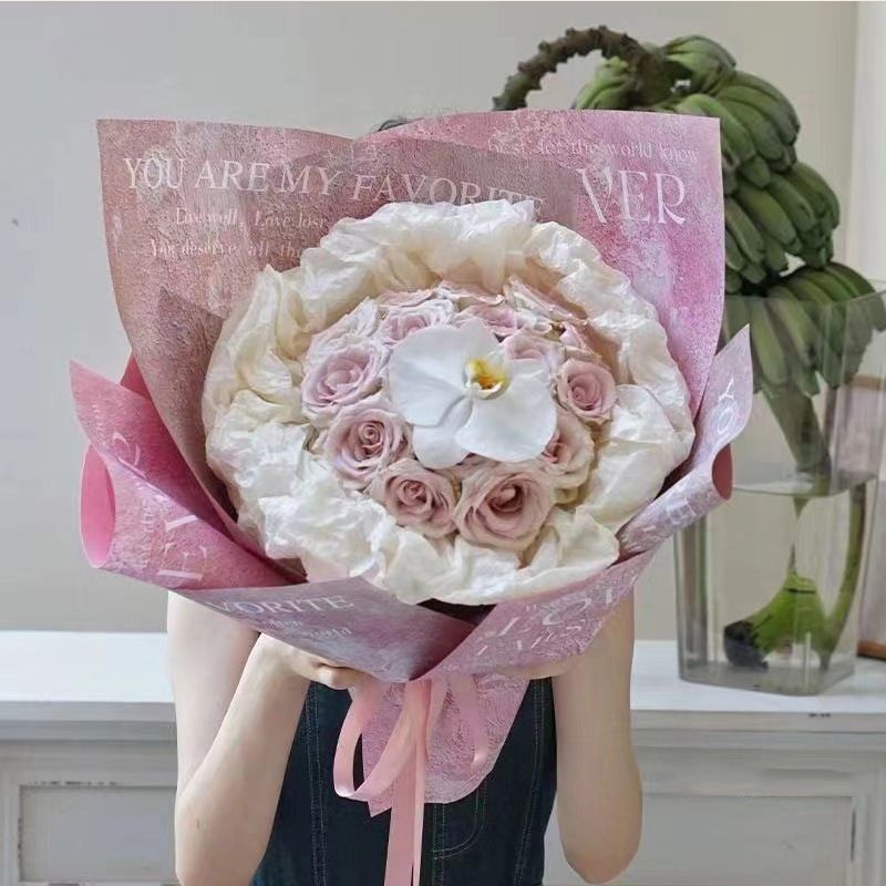 (38x49cm) Giấy Gói Hoa DÀY - Hiệu Ứng Vân Đá - Form Cứng - DIY