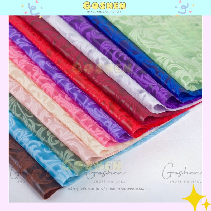 (58x58cm) Giấy Gấm Gói Hoa Mếch Sò Lụa Gói Hoa Hàng Cao Cấp