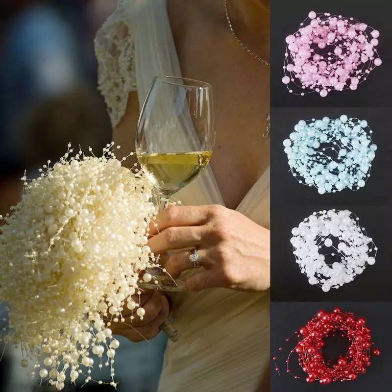 Chuỗi ( Cuộn ) Hạt Trai - Ngọc Trai Nhựa 8mm Nhiều Màu Trang Trí Hoa, Đồ Handmade