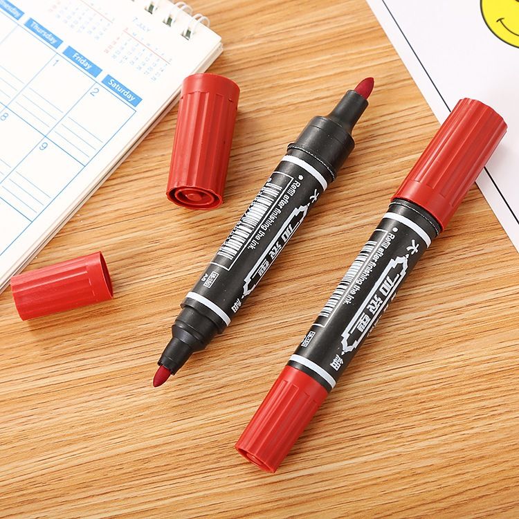 Bút Lông Dầu 2 đầu AOWA Không Xóa Được Dùng Cho Văn Phòng Đóng Hàng Tiện Dụng