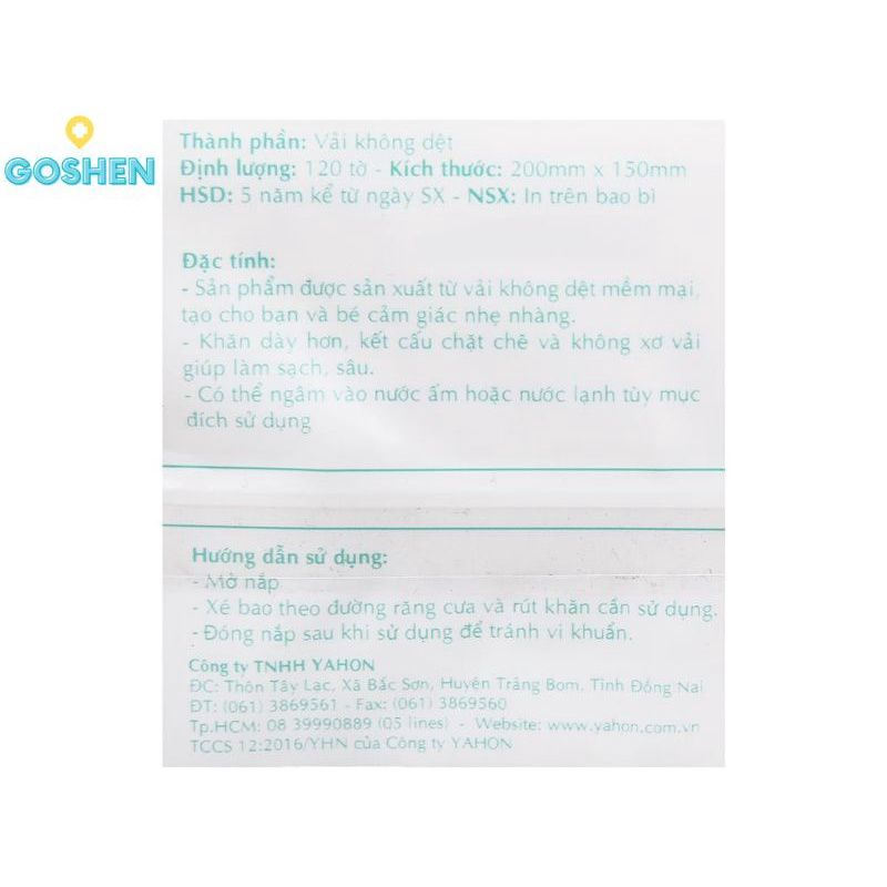 Khăn Khô Em Bé BabyHood 120 miếng