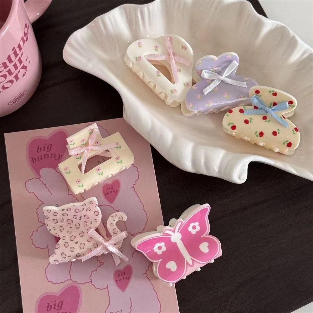 Kẹp Tóc Hoa Nhí Xanh Hồng Pastel Phong Cách Hàn Quốc